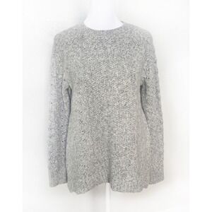 LOFT‎ Women's Gray Marled Knit Crew Neck Long Sleeve Sweater Size S